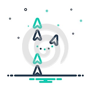 Mix icon for Changing, transshipment and different