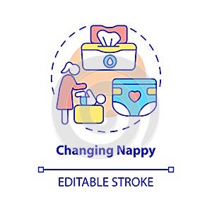 Changing nappy concept icon