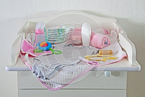 Changing table  and   baby kit