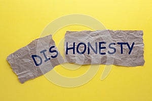 Honesty Dishonesty Concept photo