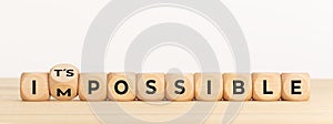 Changing word impossible into its possible