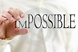 Changing word Impossible into Possible