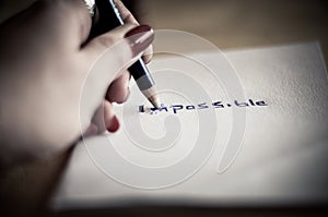 Changing the word impossible to possible