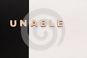 Changing word unable into able