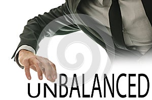Changing word Unbalanced into word Balanced photo