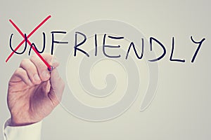 Changing the word Unfriendly into Friendly