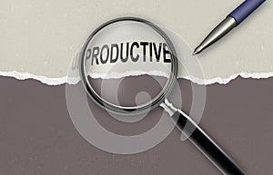 Changing the word Unproductive for Productive