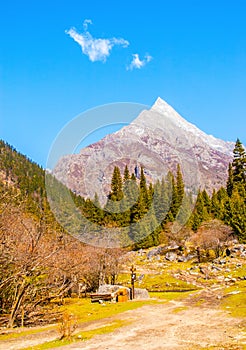 Changping valley scene of the Siguniang Mountain