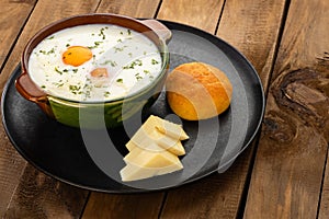 Changua is a typical breakfast from Bogota, the capital of Colombia