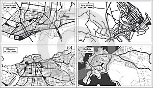 Chania, Agios Nikolaos, Chalcis and Alexandroupoli Greece City Maps Set