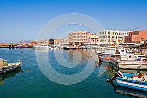 Chania harbour. Crete, Greece