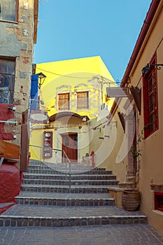 Chania. Traditional narrow street.