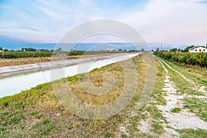 Channel for irrigation of cultivated fields