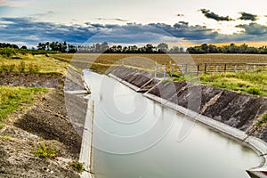 Channel for irrigation of cultivated fields