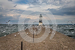 Channel Lighthouse Presque Isle Erie Pennsylvania photo