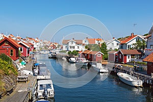 Channel through an old fishing village