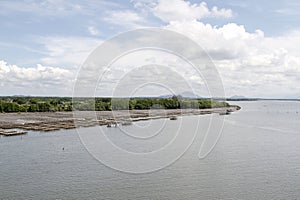 Chantaburi,Thailand-June 3,2019:Sea animal farm near fisherman village in chantaburi at thailand