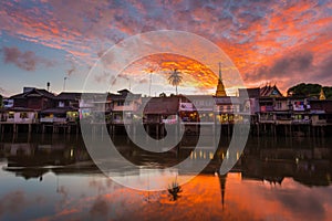 Chanthaburi Old Town Waterfront on sunset