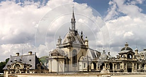 Chantilly castle view, Il-de-France, Paris region