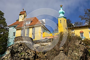 The Chantry and Onion Dome in Portmeirion, North Wales, UK