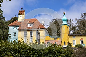 The Chantry and Onion Dome in Portmeirion, North Wales, UK