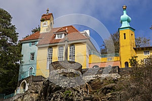 The Chantry and Onion Dome in Portmeirion, North Wales, UK photo