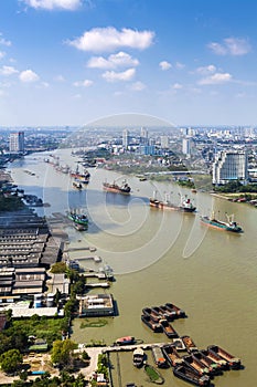 Chao Praya river city scape