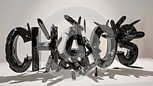 Chaos in 3D: Solid Phenolic Resin Typography