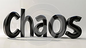 Chaos in 3D: Solid Phenolic Resin Typography