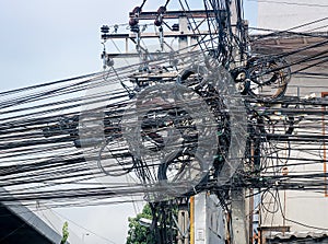 The chaos of cables and wires for commutation