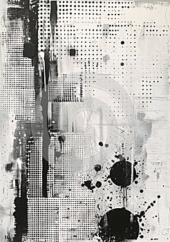 Chaos and Contemplation: An Abstract Exploration of Monochrome a