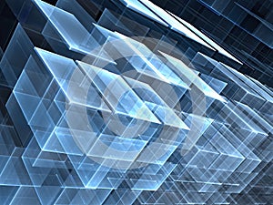 Chaos cubes - abstract digitally generated image