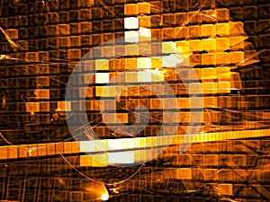 Chaos cubes - abstract digitally generated image