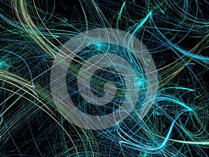 Chaos curves - abstract digitally generated image