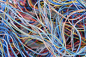 Chaos of electrical wire and cable