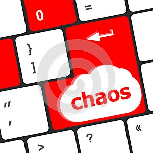 Chaos keys on computer keyboard, business concept