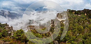 Chaos of Montpellier-le-Vieux in Cevennes National Park, France