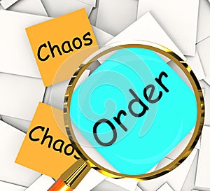 Chaos Order Post-It Papers Show Disorganized Or Ordered