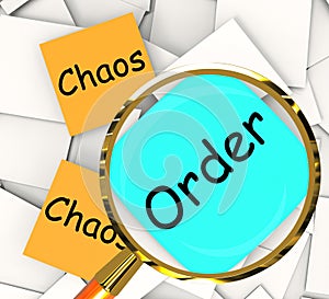 Chaos Order Post-It Papers Show Disorganized Or Ordered photo