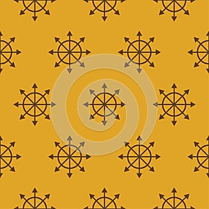 Chaos star sign, chaos symbol, eight-pointed star. Seamless pattern. Esoteric, sacred geometry, witchcraft. Vector