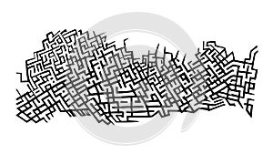 Chaotic Abstract Scribble Lines Texture, vector design Generative AI