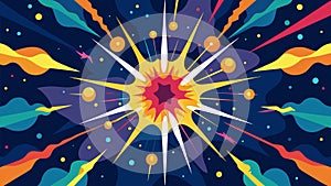 A chaotic explosion of bright lights and bold colors representing the hypersensitivity and overactivity in neurological