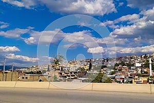 Chaotic housing construction on Kadifekale hill in Izmir, Turkey. photo