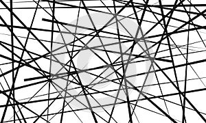 Chaotic lines, Abstract geometric pattern