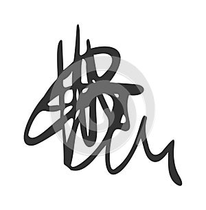 Chaotic lines simple spontaneous doodle