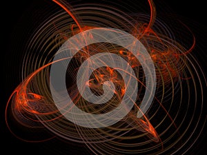 Chaotic red orbitals photo
