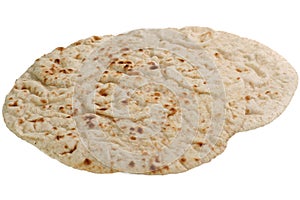 Chapattis on white