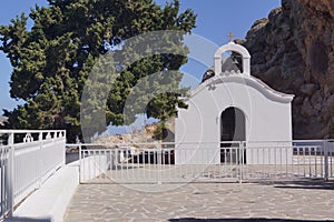 The chapel of Agios Pavlos near Lindos in the island of Rhodes, Greece