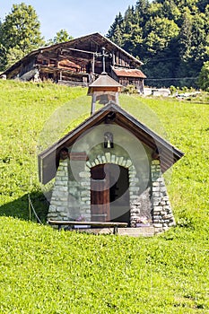 Chapel in the Alps mountains