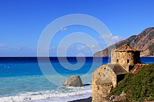 Chapel beneath the sea in Crete, Greece